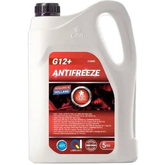 GNL G12+ червоний -40 °C, 5 л (212005) готовий антифриз
