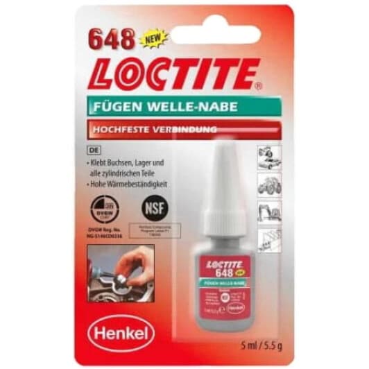 Фиксатор резьбы Loctite 648 зеленый