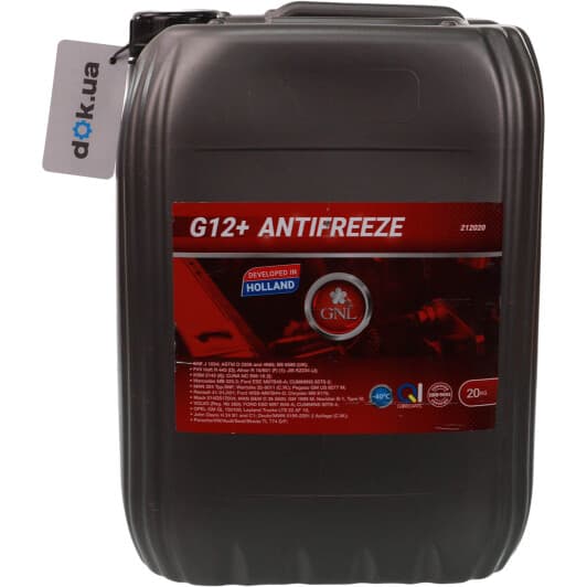 GNL G12+ червоний -40 °C, 20 л (212020) готовий антифриз