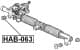 HAB-063 Febest Подушка рулевой рейки
