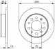 0 986 479 697 Bosch Гальмівний диск для Hyundai Coupe