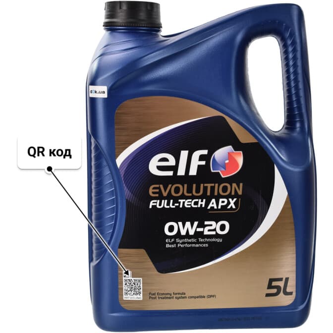 Elf Full-Tech APX 0W-20 (5 л) моторное масло 5 л
