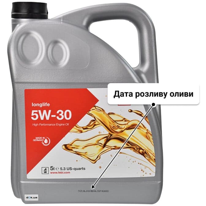 Febi LongLife 5W-30 (5 л) моторна олива 5 л