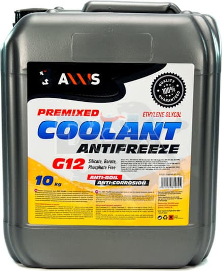 Axxis Coolant G12 жовтий -32 °C, 10 л (AX2009) готовий антифриз