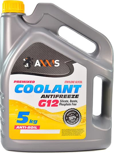 Axxis Coolant G12 жовтий -32 °C, 5 л (AX2008) готовий антифриз