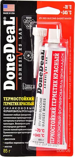 DoneDeal Gasket Maker красный формирователь прокладок, 85 мл (DD6726)