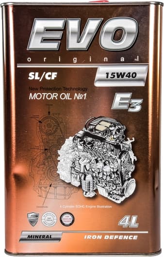 EVO E3 15W-40 (4 л) моторное масло