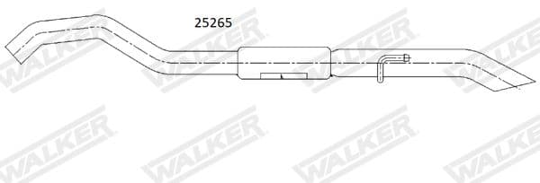 25265 Walker Глушник вихлопних газів кінцевий для Peugeot 308