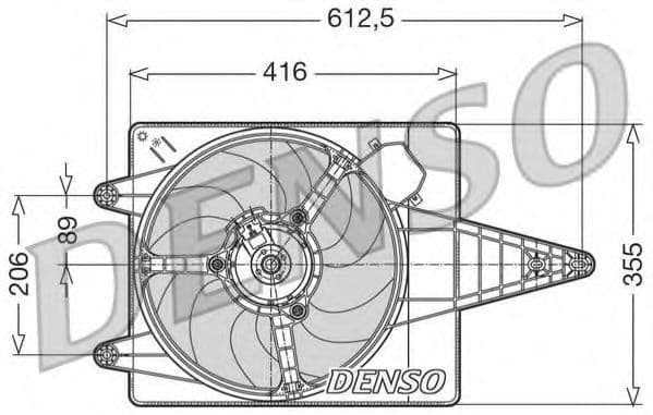 DER01004 Denso Вентилятор системы охлаждения двигателя