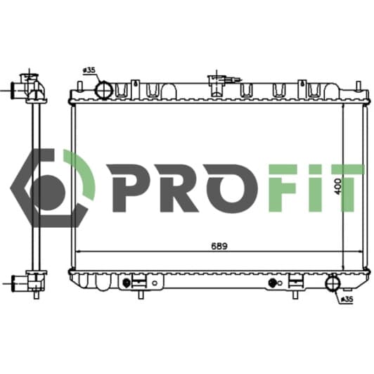 17400257 Profit Радиатор охлаждения двигателя