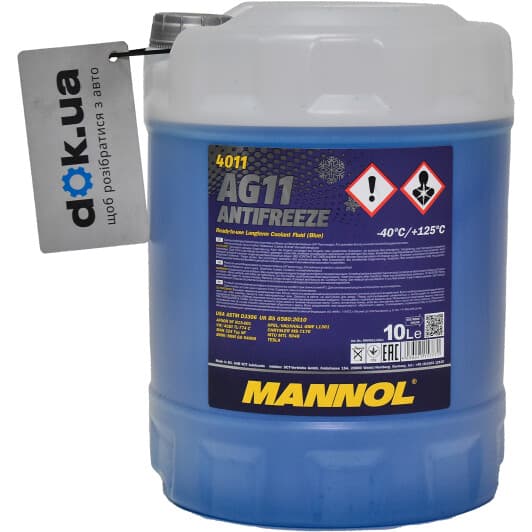 Mannol AG11 Longterm G11 синий -40 °C, 10 л (MN4011-10) готовый антифриз