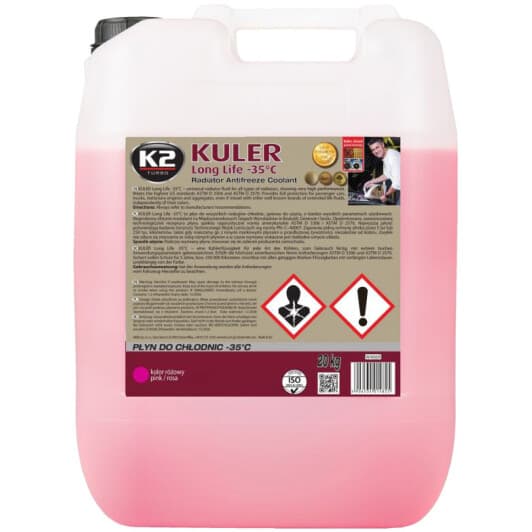 K2 Kuler G13 розовый -35 °C, 20 л (W406R) готовый антифриз