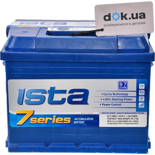 Акумулятор Ista 6 CT-60-L 7 Series 5602212