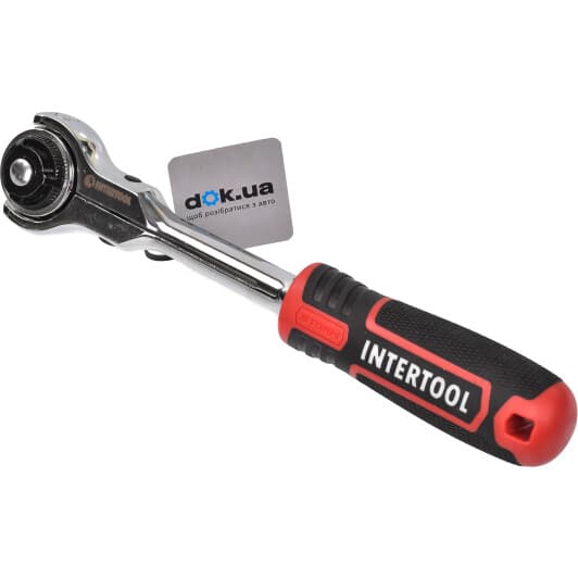 Тріскачка Intertool ET-8009 з шарніром 1/2" 72 зубця 250 мм