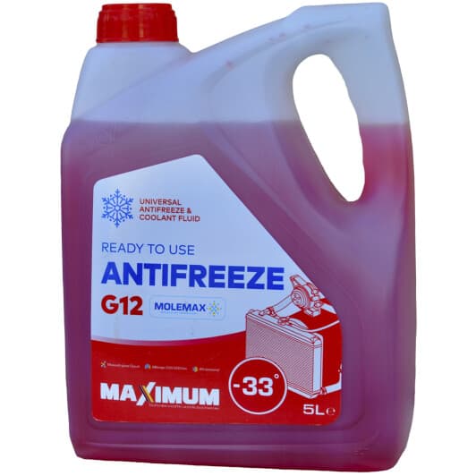 Maximum Anti-Freeze G12 червоний -33 °C готовий антифриз