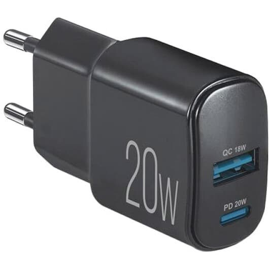 Мережевий зарядний пристрій Brevia ePower 45020cab 20 Вт
