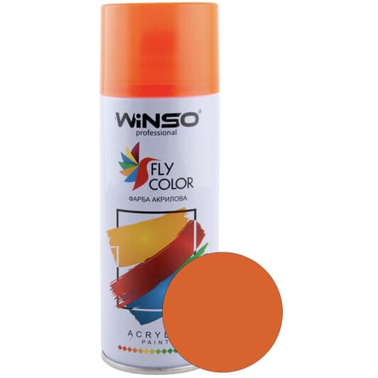 Аэрозольная краска Winso Fly Color оранжевая RAL 2004 450 мл