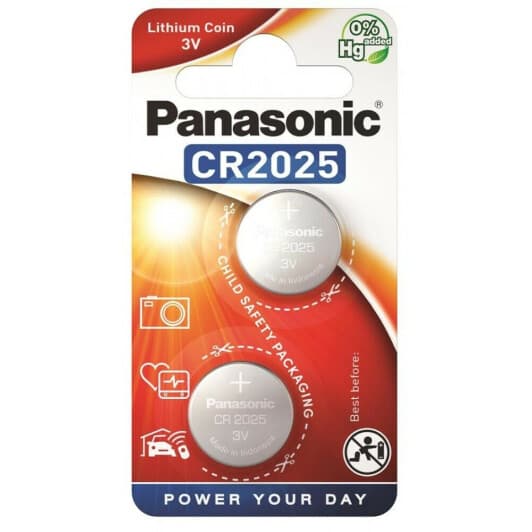 Батарейка Panasonic CR-2025EL/2B CR2025 3 V 2 шт