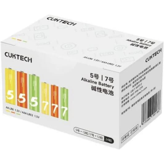 Батарейка Xiaomi Cuktech Rainbow CUKAAB10CNCM AA + AAA 1,5 V 24 шт