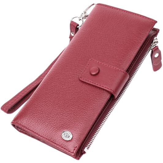 Клатч ST Leather 22535 без логотипа авто колір бордовий
