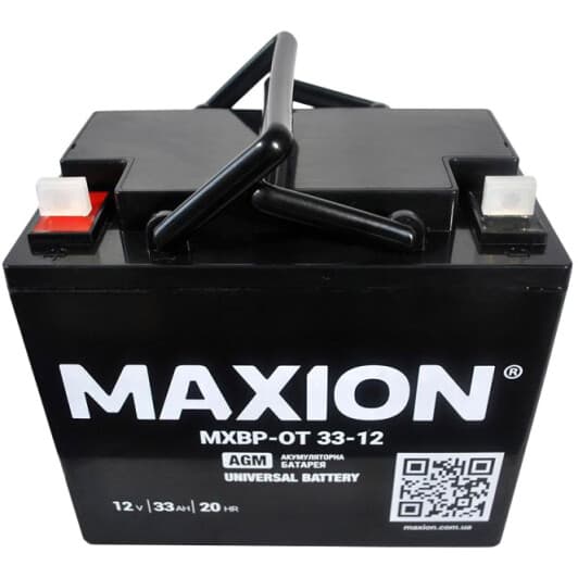 Акумулятор для дбж Maxion MXBPOT3312 33 Аг 12 В