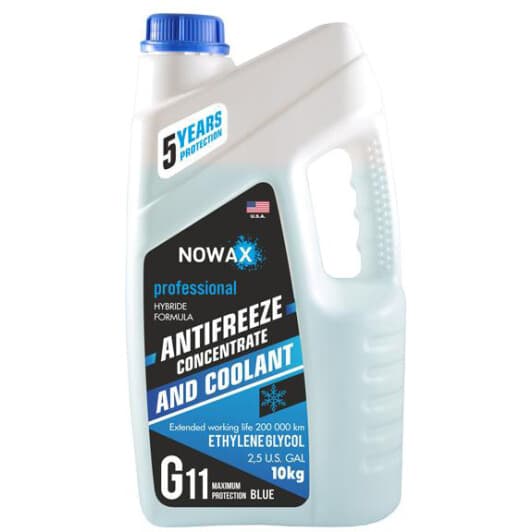 Nowax G11 синий 10 л (NX10004) концентрат антифриза