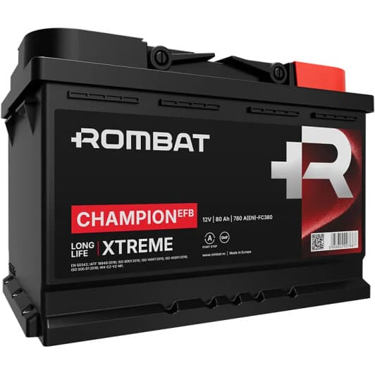 Аккумулятор Rombat 6 CT-80-R Champion FC380