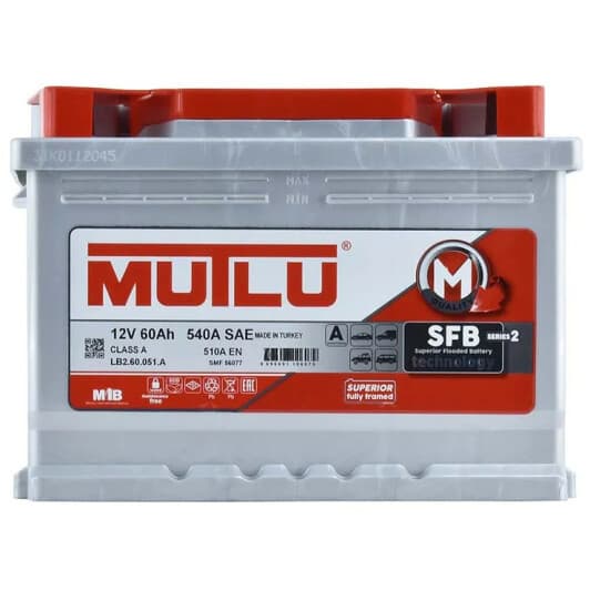 Акумулятор Mutlu 6 CT-60-R S2 LB260051A