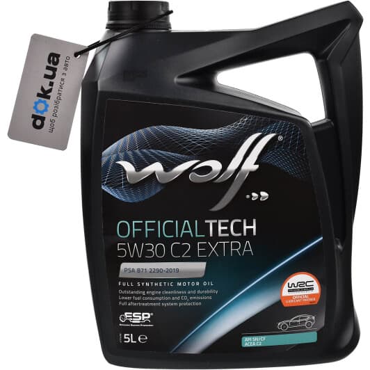 Wolf Officialtech C2 Extra 5W-30 (5 л) моторное масло