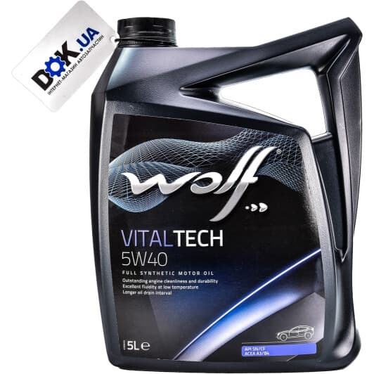 Wolf Vitaltech 5W-40 (5 л) моторна олива