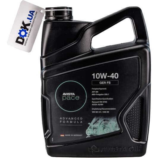 AVISTA Pace GER FS 10W-40 (4 л) моторна олива