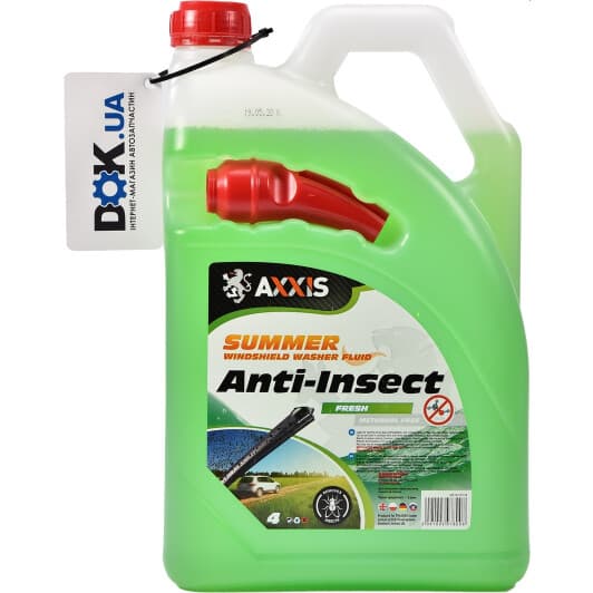 Омыватель стекла Axxis Anti-Insect летний -2°С свежесть (4 л)