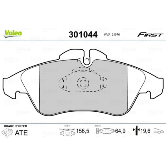 301044 Valeo Гальмівні колодки