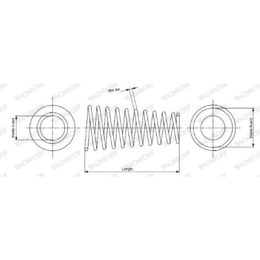 SP2513 Monroe Пружина подвески для Hyundai Matrix
