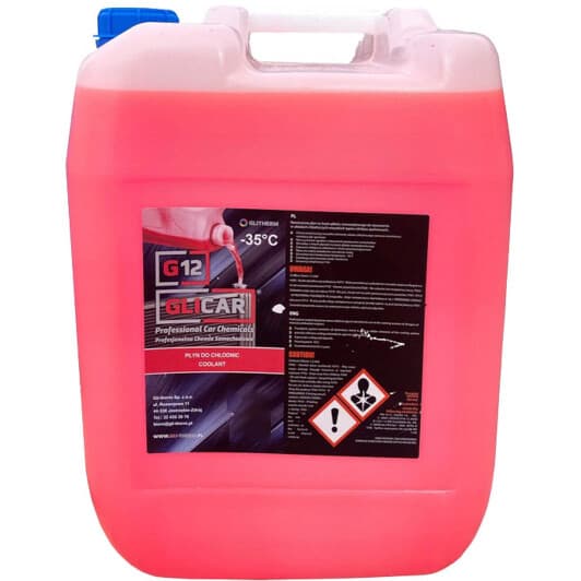 GLICAR G12 красный -35 °C, 10 л (GL121000) готовый антифриз