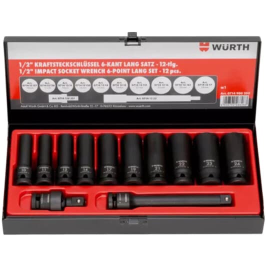 Набір торцевих головок Würth 0714900200 1/2" (12 пр.)