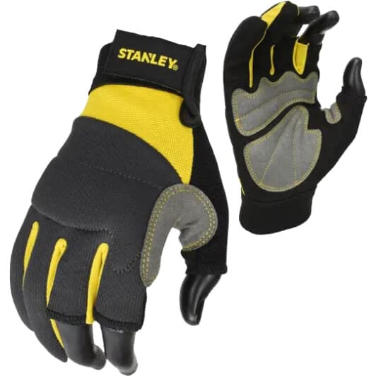 Перчатки рабочие Stanley кожанные с неопреновым покрытием черные