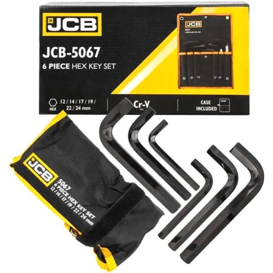 Набор ключей шестигранных JCB JCB-5067 12-24 мм 6 шт