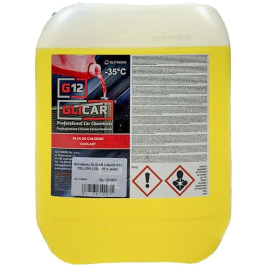 GLICAR G12 желтый -35 °C, 10 л (GL12100Y) готовый антифриз
