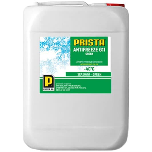 Prista G11 зеленый -40 °C, 10 л (P020236) готовый антифриз