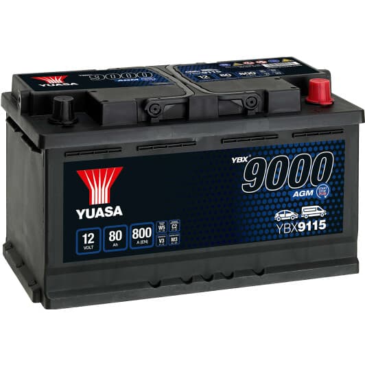 Аккумулятор Yuasa 6 CT-80-R AGM Start Stop YBX9115