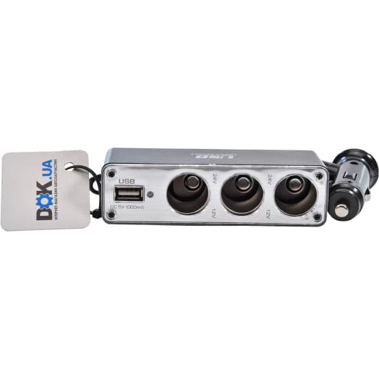 Разветвитель прикуривателя с USB Pulso 3 в 1 + USB WF-0096