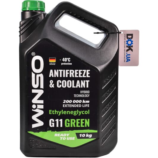 Winso G11 зелений -40 °C, 10 л (881070) готовий антифриз