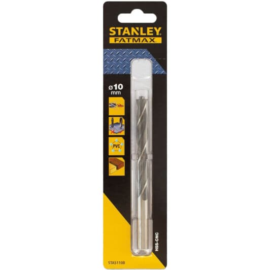 Свердло Stanley спіральне по металу FatMax STA51108 10 мм