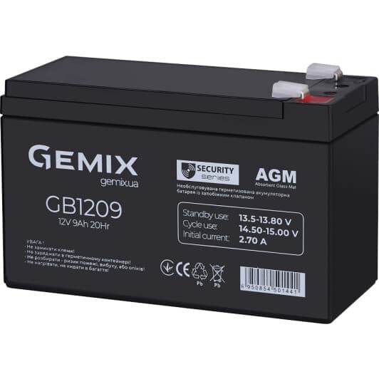 Акумулятор для дбж Gemix GB GB1209 10630077 9 Аг 12 В