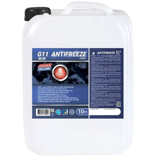 GNL G11 синій -40 °C, 10 л (210010) готовий антифриз