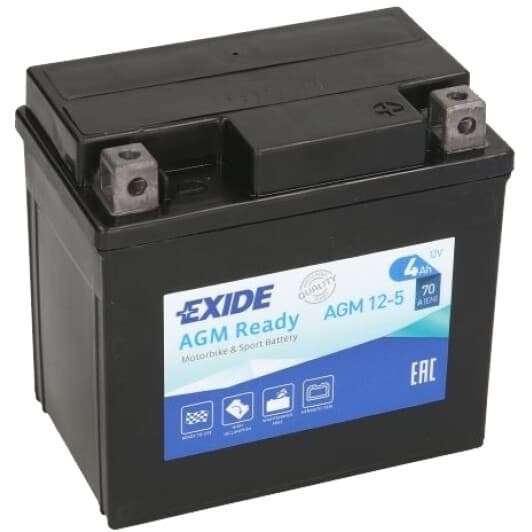 Акумулятор Exide 6 CT-4-R AGM Ready YTX5L-BSEXIDEREADY