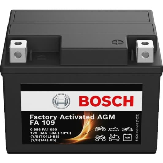 Акумулятор Bosch 6 CT-3-R Factory Activated AGM 0986FA1090