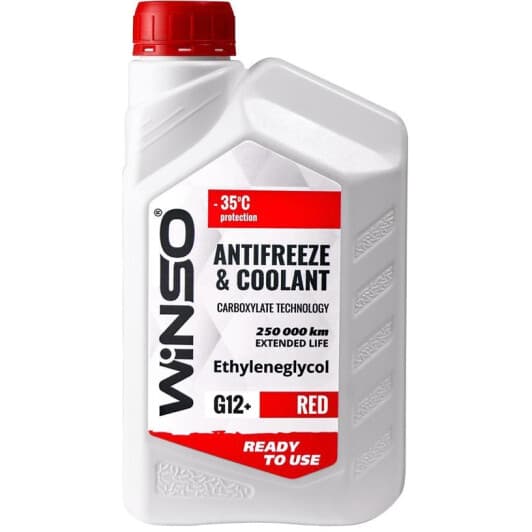 Winso G12+ червоний -35 °C, 0,9 л (WS82448) готовий антифриз
