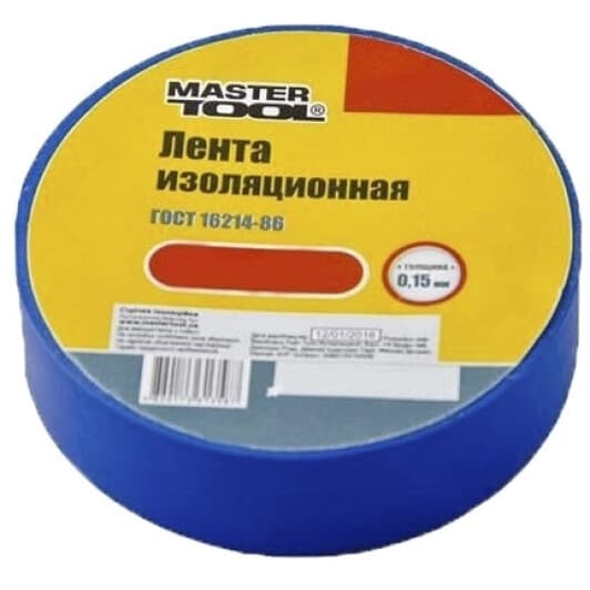 Ізоляційна стрічка MasterTool 449015 синя ПВХ 17 мм х 15 м 10 шт